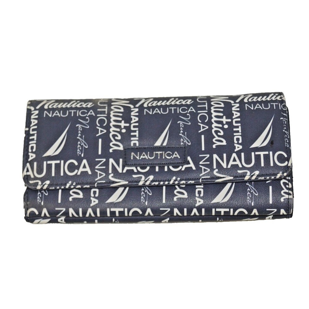 NAUTICA Navy White Women's Wallet RFID Money Manager‎